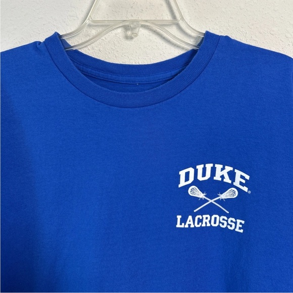 Duke Blue Devils Lacrosse TRT T-Shirt Men’s 2XL Blue Short Sleeve Double Sided - Picture 3 of 10